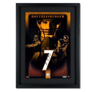 Pittsburgh Steelers Ben Roethlisberger Autographed "Throwing" Home/Black Mini Jersey Numbers Piece (UDA) : Sports Related Collectibles : Sports & Outdoors