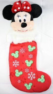 Disney Minnie Mouse Christmas Stocking : Plush Minnie Mouse Christmas Stockings : Everything Else