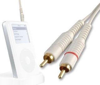 HDinterconnects 5m white Jack to Phono cable for IPOD PSP, Nintendo DS MP3 etc to Amp Stereo interconnect for headphone to red and white RCA connectors.: Electronics