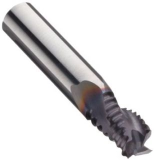 Niagara Cutter AR330 Carbide End, Mill for Aluminum Roughing, TiAlN Coated, 3 Flutes, Chamfered End, 3/8" Cutting Length, 1/4" Cutting Diameter: Square Nose End Mills: Industrial & Scientific