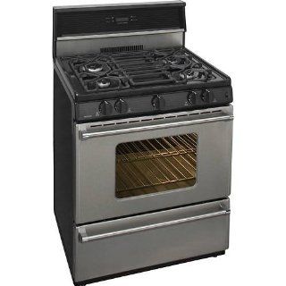 P30S3402P Pro Series 30" Natural Gas Range With 4 Sealed Burners Continuous Cast Iron Grates Electronic Ignition Linear Valves Even Temp Oven Interior Oven Light & Separate Broiler: Appliances