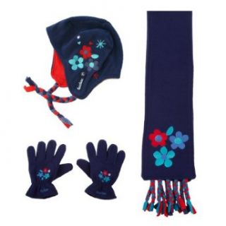 Tuc Tuc "Love" Girl's Fleece Gloves, Hat & Scarf. Blue.Size 56 (8 13 years): Clothing