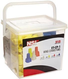 NSI Industries ET CP 1 Easy Twist #1 Winged/Twist On Wire Connector Divided Combination Handy Pack Pail: Wire Terminals: Industrial & Scientific