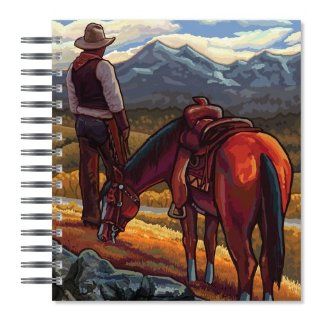 ECOeverywhere Cowboy Picture Photo Album, 18 Pages, Holds 72 Photos, 7.75 x 8.75 Inches, Multicolored (PA11779) : Wirebound Notebooks : Office Products