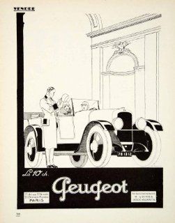 1927 Advert Art Deco Peugeot Automobile Valet Car Transportation Couple French   Original Print Ad  