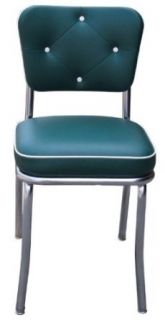 Diamond Back Diner Chair   Green and White: Industrial & Scientific