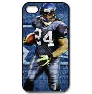 iPhone 4/4s bumper case with Seattle Seahawks Marshawn Lynch background: Cell Phones & Accessories