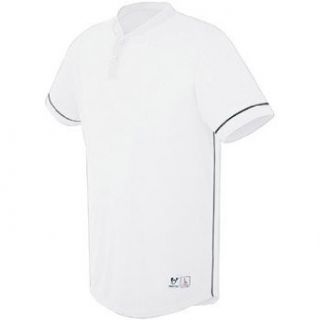 High Five Adult Rush Two Button White Black Baseball Jerseys   XXXL: Clothing