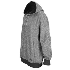 Nike Waffle Henley Pullover Hoodie   Mens   Casual   Clothing   Black Heather/Black