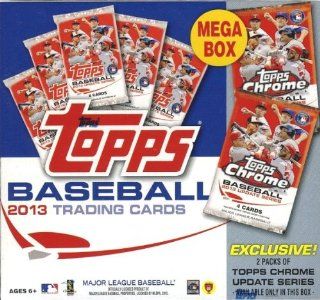 2013 Topps MLB Baseball Factory Sealed Holiday MEGA Box with 7 Packs including 2 EXCLUSIVE Packs of Chrome Update Cards that can ONLY Be found in this Product ! at 's Sports Collectibles Store