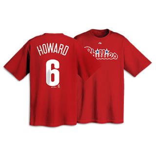 Majestic MLB Name and Number T Shirt   Mens   Baseball   Clothing   Philadelphia Phillies   Howard, Ryan   Red