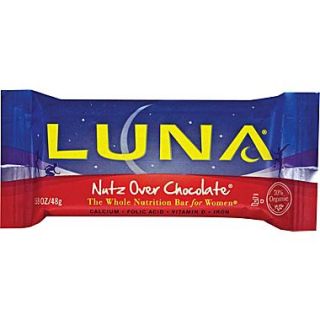 LUNA Nutz Over Chocolate Bars, 1.69 oz. Bars, 15 Bars/Box