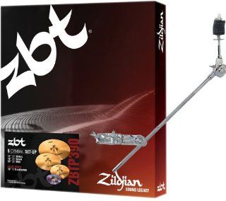 Zildjian ZBTP390 ZBT 5 P390 Box Set w/14" HiHats, 16" Crash, 20" Ride, 10" FX Trashformer, Boom Arm and Clamp: Musical Instruments
