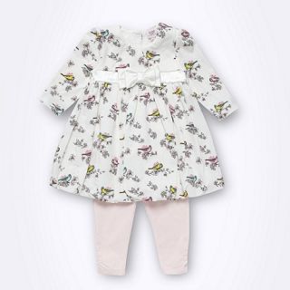 Baker by Ted Baker Babies white bird printed tunic and leggings
