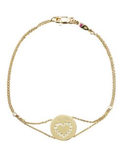 Exclusive Pave Heart Medallion Bracelet   Roberto Coin   Gold