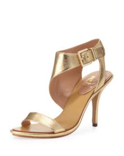 Pikora Asymmetric Ankle Strap Sandal, Gold   VC Signature   Gold (37.0B/7.0B)