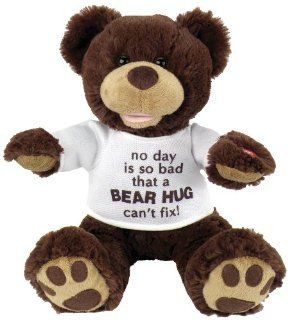 Chantilly Lane 11" Huggy Bear with T shirt Sings "So You Had a Bad Day": Toys & Games