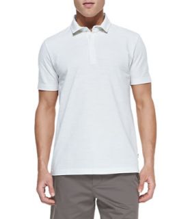 Mens Flame Pique Polo Shirt, White   Boss Hugo Boss   White (XL)