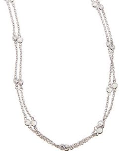 Cubic Zirconia By the Yard Necklace, 72L   Fantasia by DeSerio   Silver