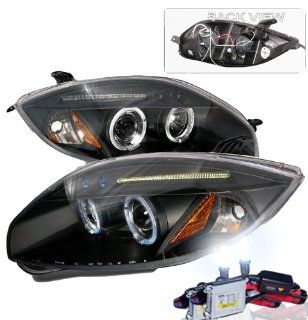High Performance Xenon HID Mitsubishi Eclipse Projector Headlights with Premium Ballast (Black Housing w/ Clear Lens & 6000K HID Lighting Output): Automotive