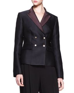 Womens Double Breasted Bicolor Blazer   THE ROW   Bluberry/Mahogany (6)