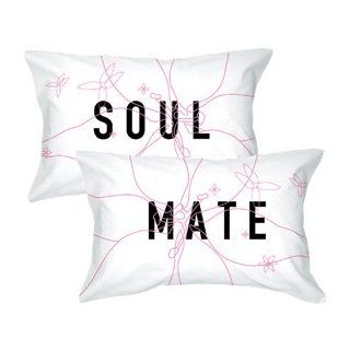 BoldLoft "Soulmate" Pillowcase Set Romantic Valentine's Day Gifts for Couples, Cute Valentine's Day Gifts for Him or Her, Valentines Day Gift Ideas   Body Pillow Pillowcases