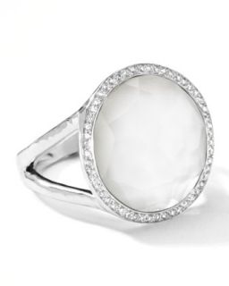 Stella Lollipop Ring in Mother of Pearl Doublet with Diamonds, 0.23   Ippolita  