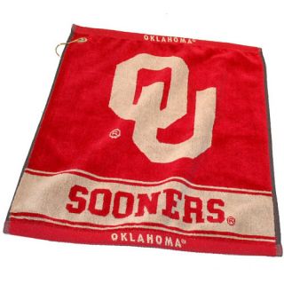 Team Golf University of Oklahoma Sooners Jacquard Woven Towel (637556244802)