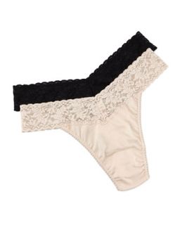 Womens Original Rise Organic Cotton Thong, Basic Colors   Hanky Panky   Chai