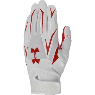 UNDER ARMOUR Youth F4 Football Receiver Gloves   Size: Small, Red/white