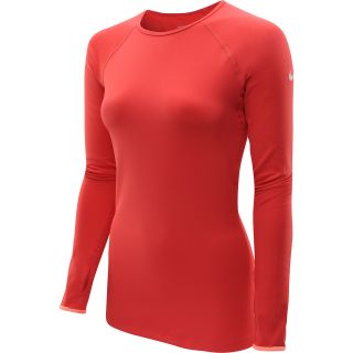 NIKE Womens Pro Hyperwarm Tipped Long Sleeve T Shirt   Size: L, Fusion
