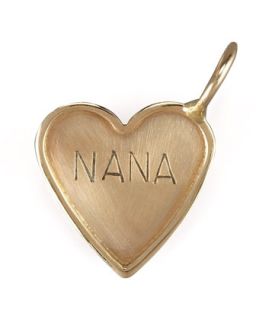 Nana Heart Charm   Heather Moore   Gold