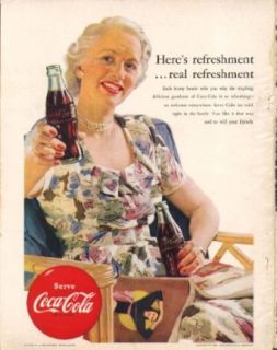 Here's real refreshment Coca Cola ad 1952 greyahaired: Entertainment Collectibles