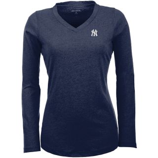 Antigua New York Yankees Womens Flip Long Sleeve V neck T Shirt   Size: Small,