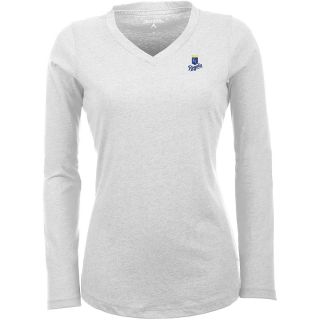 Antigua Kansas City Royals Womens Flip Long Sleeve V neck T Shirt   Size: