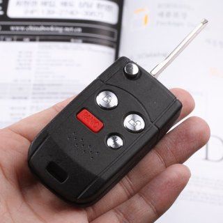 Flip Key Remote Fob CASE SHELL For Ford Escape Focus Taurus Escort Fusion Mustang Explorer Expedition Crown victoria Thunderbird Five Hundred 4 Buttons : Automotive Keyless Entry Remote Control Transmitter : Car Electronics