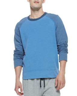Mens Tricolor Raglan Sweatshirt, Light Blue   James Perse   Light blue (2)