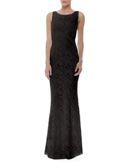 Womens Sachi Fitted Lace Gown, Black   Alice + Olivia   Black (0)