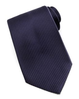 Mens Tonal Stripe Jacquard Tie, Navy   Stefano Ricci   Navy