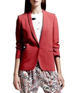 Womens Skinny Lapel One Button Blazer, Blush   Stella McCartney   Blush (40/6)