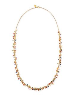 Long Delicate Seed Bead Necklace   Sequin   Multi gold (ONE SIZE)