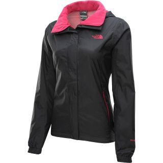 THE NORTH FACE Womens Resolve Rain Jacket   Size Xl, Black/cerise