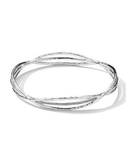Sterling Silver Crisscross Wire Diamond Bangle (0.30ctw)   Ippolita   Silver (3)