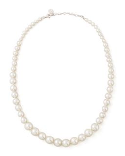 Graduated White Pearl Necklace, 8 12mm   Majorica   White pearl (12mm )