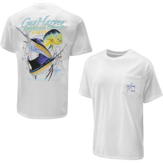 GUY HARVEY Mens Offshore Classic Short Sleeve T Shirt   Size: Xl, White