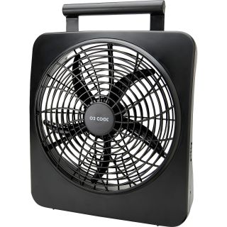 O2 COOL Battery/Electric 10 inch Portable Fan   Size: 10, Black