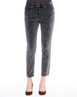 Womens Velveteen Skinny Jeans, Petite   Eileen Fisher   Charcoal (18P)
