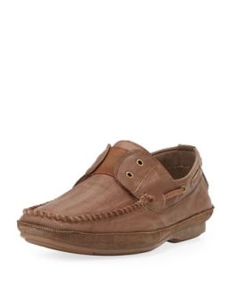Mens Free Laceless Boat Shoe, Brown   Rogue   (12)