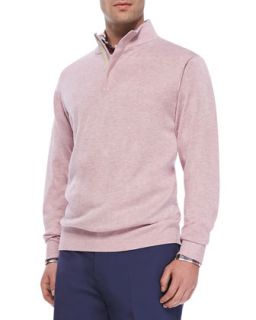 Mens Quarter Zip Pullover Sweater, Pink   Peter Millar   Pink (XX LARGE)