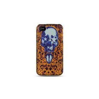 Apple iPhone 4 COMPATIBLE CRYSTAL GOLD WITH STAR EYE SKULL Plastic Case, SnapOn, Protector, Cover: Cell Phones & Accessories
